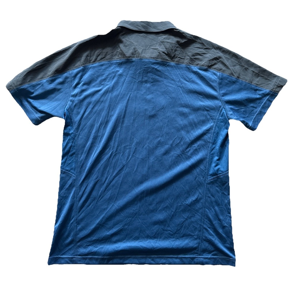 Kuhl Mens Shadow Performance Polo‎ Shirt Blue XLarge Short Sleeve Quarter Zip - Picture 8 of 10